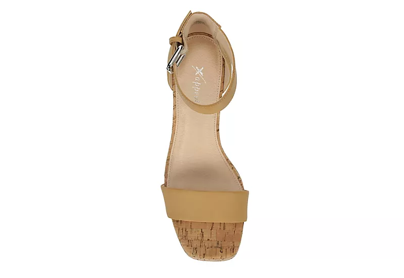 Xappeal Womens Amora Wedge Sandal - Tan - Image 6