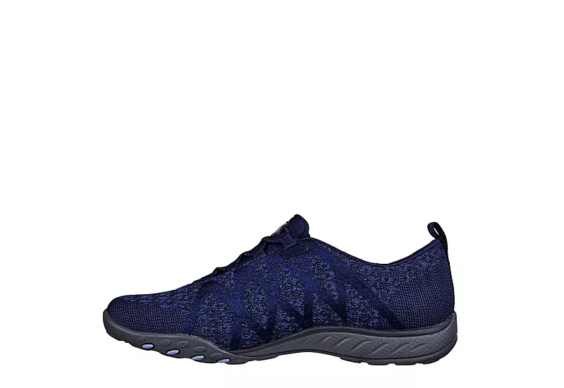 Skechers Womens Breathe Easy Infi-knity Slip On Sneaker - Navy - Image 3