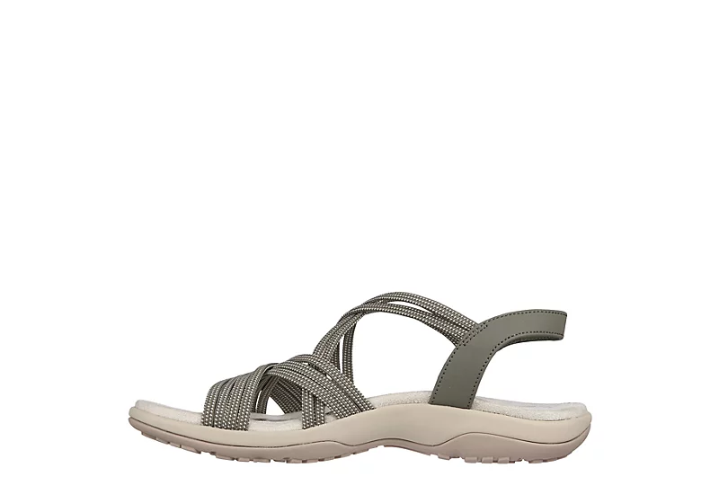Skechers Womens Reggae Slim Takes Two Womens Sandal - Olive - Image 3
