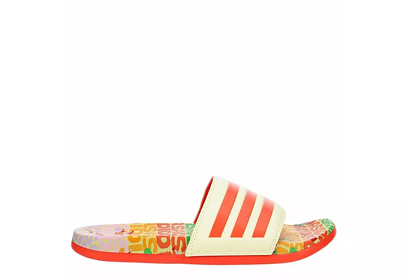 Adidas Womens Adilette Comfort Slide Sandal - Pale Yellow - Image 2