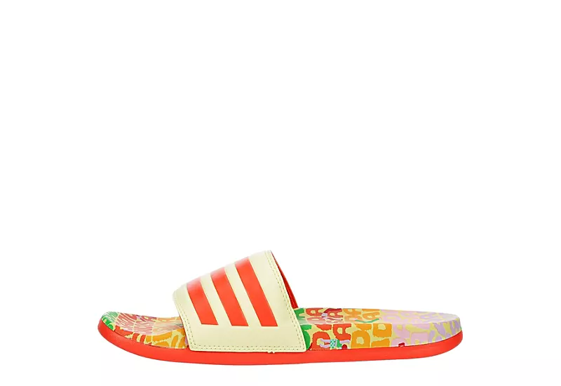 Adidas Womens Adilette Comfort Slide Sandal - Pale Yellow - Image 4