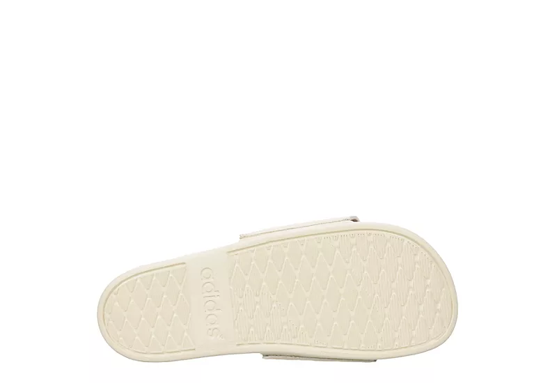 Adidas Womens Adilette Comfort Slide Sandal - Off White - Image 7
