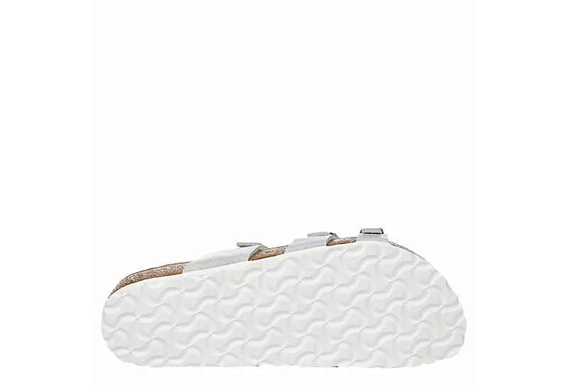 Birkenstock Womens Franca Vegan Footbed Sandal - Silver - Image 7