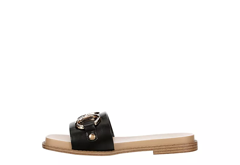 Michael By Michael Shannon Womens Jade Slide Sandal - Black - Image 4