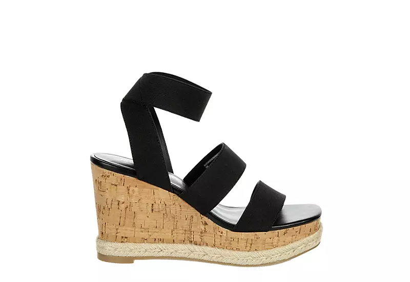 Madden Girl Womens Marandaa Wedge Sandal - Black - Image 2