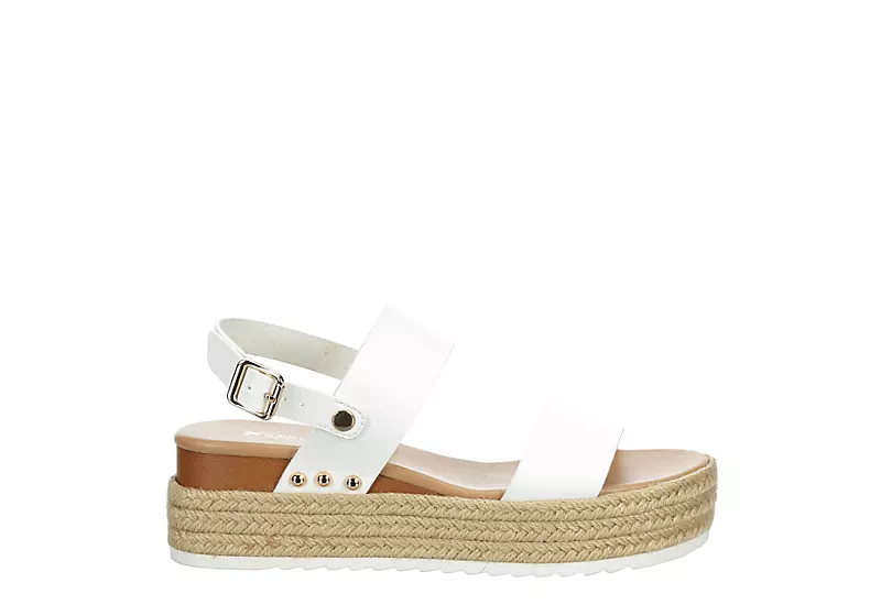 Xappeal Womens Amelia Wedge Sandal - White - Image 2