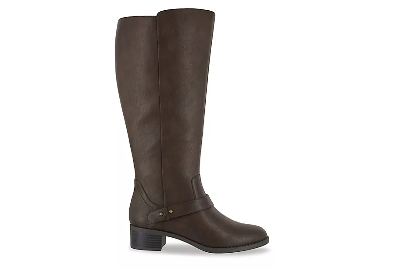 Easy Street Womens Jewel Wide Calf Tall Boot - Brown - Image 2