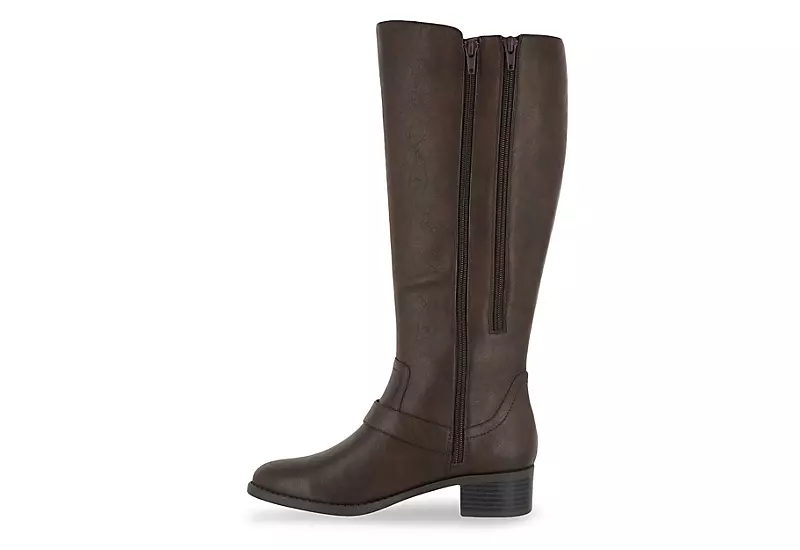 Easy Street Womens Jewel Wide Calf Tall Boot - Brown - Image 4