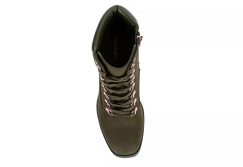 Limelight Womens Halle Lace-up Boot - Olive - Image 6