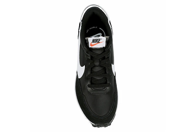 Nike Womens Waffle Debut Sneaker - Black - Image 6