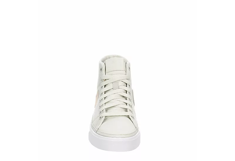Nike Womens Court Legacy Mid Sneaker - Bone - Image 3